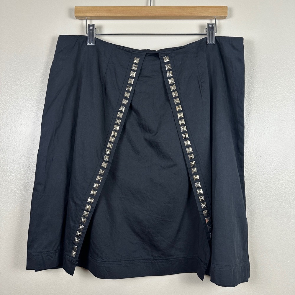 NU Denmark Women's XL Otelia Skirt Black Studded Cotton